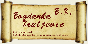 Bogdanka Kruljević vizit kartica
